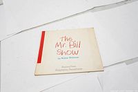 Paperback cover with title The Mr. Bill Show, red spine segment, worn condition, no front cover.