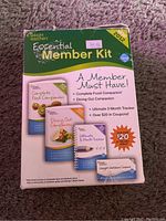 Front view of Weight Watchers Essential Member Kit 2012 box showing contents and pricing.
