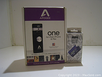 Apogee One box and Korg MA-30 box side by side