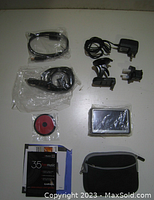 Top-down view of all hardware and accessories included in the lot.