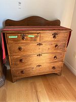 Front view showing full dresser and runner on top