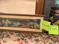 Panoramic landscape framed print with size notes