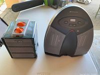 Both Patton and Bionaire space heaters shown side by side from the front and top angle.