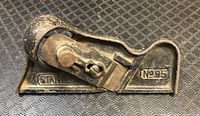 Side view showing the Stanley branding, model number No. 95, and detailed blade adjustment mechanism.