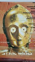 Close-up photo of the front of the packaging showing C-3PO's golden face with the text 'Star Wars Masterpiece Edition' and 'Tales of the Golden Droid'.