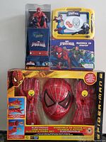 Full lot showing all items with packaging, including E-Bank, glove and mask set, and drawing pad.