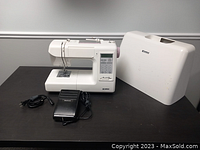 Sewing machine with hard cover, foot pedal and power cord