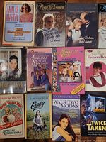 Photo showing majority of books front covers including The Story Girl Earns Her Name and Nothing Endures but Change (Road to Avonlea), Sweet Valley High, Babysitters Club, Emily of New Moon, Walk Two Moons.