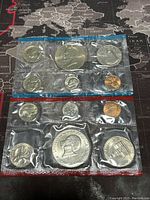 Two sealed sets of United States 1976 Bicentennial coins in proof-like condition.