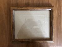 Front view of one wooden 8x10 frame with 5x7 mat inside, showing the oak finish and glass front.