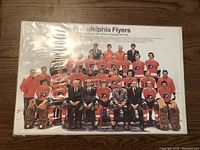 Framed photo of 1974 Philadelphia Flyers Stanley Cup Championship hockey team