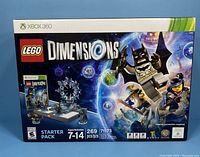 Front of the sealed Lego Dimensions Xbox 360 starter pack box showing main artwork and details.