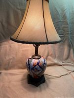 Full view of lamp with shade