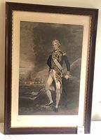 Framed full-length portrait print of Admiral Lord Nelson