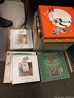 Photo showing various classical music and jazz boxed album sets stacked, including The Swing Era, Jazz West sets, and Complete Organ Music of Bach