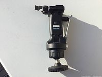 Black Manfrotto joystick head with visible joystick lever, adjustment knob, and logo with model number 222 label