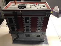 Left side exterior view of assembled firehouse