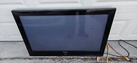 Samsung PN42A400 42 inch plasma TV powered off, front view showing screen and bezel.