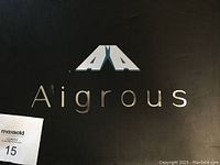 Aigrous logo with branding on the product surface
