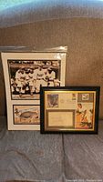 Two framed Dodgers memorabilia pieces placed together, showing overall size and presentation