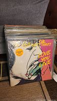 Front view of stack showing The Rolling Stones – Love You Live at front