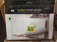 Box for Fox Run Marble Pastry Board showing image of board with rolling pin