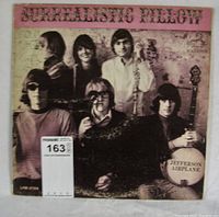 Front cover vinyl LP album 'Surrealistic Pillow' by Jefferson Airplane with the band photo and title.