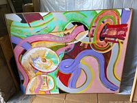 Front view of painting showing full abstract design