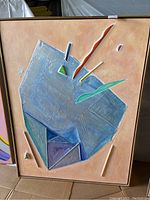 Front view of abstract painting in frame