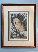 Framed print showing the entire artwork including frame and triple matting with visible signature by Kathy Hagerman.