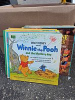 Photo of record covers including Walt Disney Winnie the Pooh and the Blustery Day