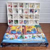 LEGO City Advent Calendar box closed, displaying festive graphics and set information.