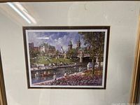 Framed 5x7 print of a canal scene by artist Inge Claussen, showing the entire artwork and framing.