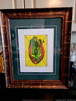 Framed original acrylic painting by Don Chase showing full piece and framing.