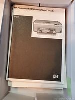 Photograph of HP Photosmart 8200 series User's Guide in the lot