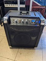 Front view of Ion Block Rocker speaker unit showing speaker grille and control panel