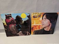 Front covers of JJ Cale "Naturally" and Jackson Browne "Hold Out" vinyl records showing album art.