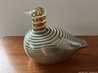 Front right view showing body profile and spiral stripe pattern