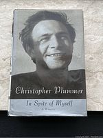 Front cover of hardcover memoir showing black-and-white portrait of Christopher Plummer and title text