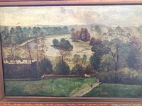 Full frontal view of painting and frame