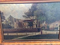 Front view of painting and frame showing full composition and condition