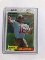 Full front view of card in plastic holder