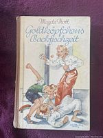 Front cover of the vintage hardcover novel showing cover illustration and title in German.