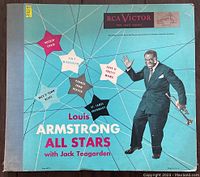 Front cover of Louis Armstrong All Stars 12 inch 78 RPM vinyl album.