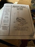 Front cover of assembly and owner's manual for Bionic Body Compact Elliptical Trainer NS-1009 by Marcy Pro.