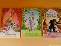 Set of three children's Shakespeare plays showing colorful illustrated covers by Tony Ross: Henry V, Twelfth Night, The Taming of the Shrew.