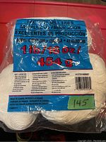 Photo showing package label with fiber content: 55% viscose, 45% cotton, weight 16 oz/454 g. Package labeled 'Factory Mill Ends'.