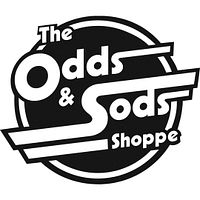 Black-and-white Odds & Sods Shoppe logo