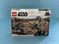 Front view of the sealed LEGO Star Wars set 75299 Trouble on Tatooine box showing the set artwork and branding.