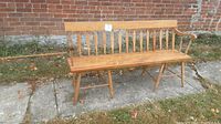 Front view of full bench